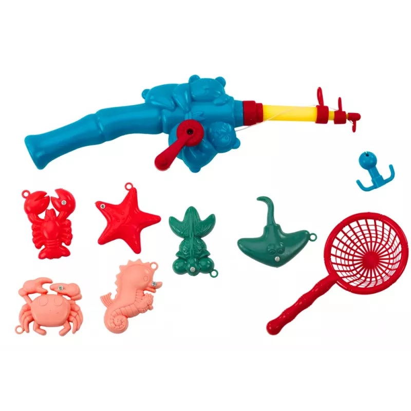 LEAN TOYS Multifunctionele tafel 4in1 bouwblokken vissen schilderen blauw