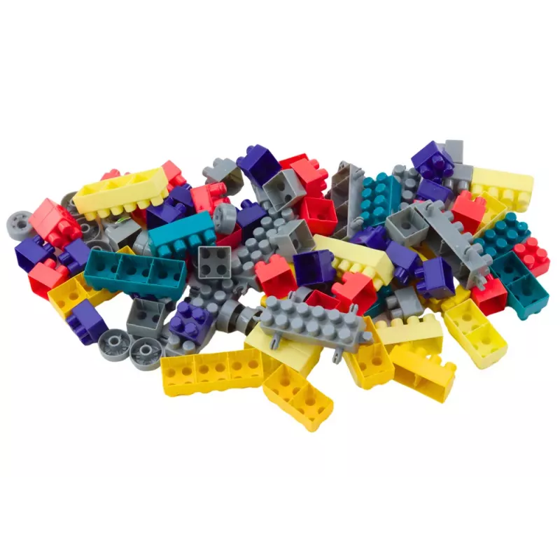 LEAN TOYS Multifunctionele tafel 4in1 bouwblokken vissen schilderen blauw