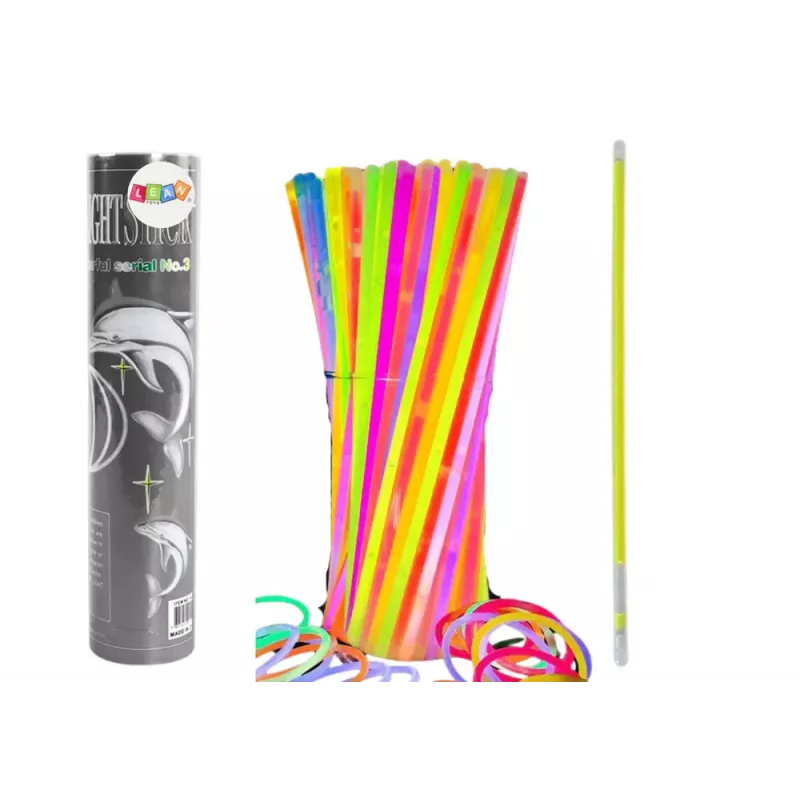 LEAN TOYS Fluorescerende armbanden 100 stuks multicolor oplichtend in het donker