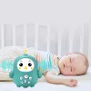 LEAN TOYS Wiegcarrousel met afstandsbediening slaapliedjes geluiden blauw