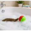 LEAN TOYS Bal met pluizige frettenstaart interactief badspeelgoed