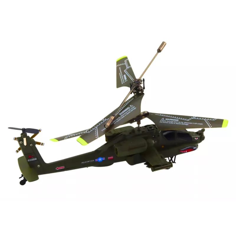 LEAN TOYS Apache militaire helikopter op afstandsbediening RC Syma S109H khaki