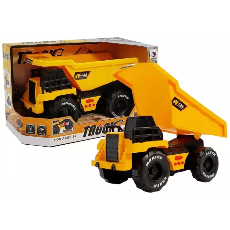 LEAN TOYS friction drive kiepwagen geluiden en lichten