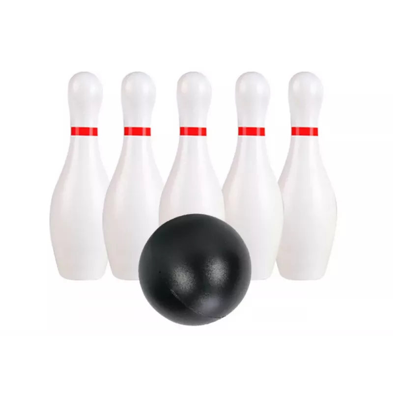 LEAN TOYS Klassieke bowlingset twee ballen 10 kegels behendigheidsspel