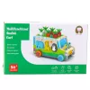 LEAN TOYS Educatieve houten auto vormensorteerder doolhof puzzel