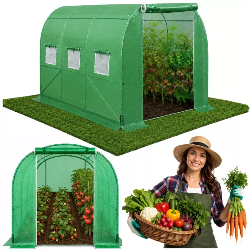 LEAN Groene UV-tunnel voor groente met ramen 2x3 M 6M²