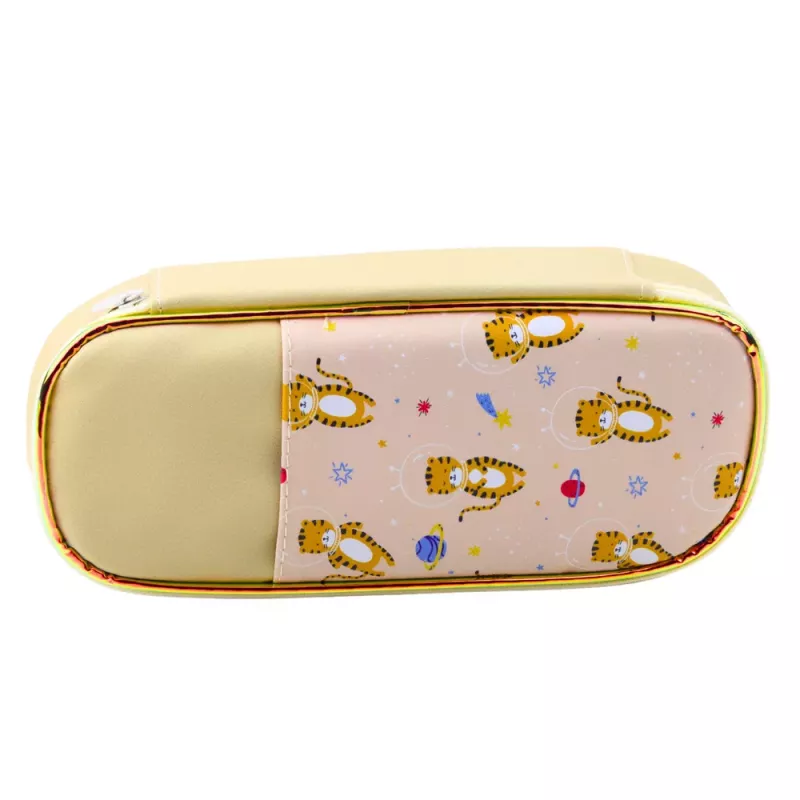 LEAN School Etui Space Tigers Kit Beige 24cm