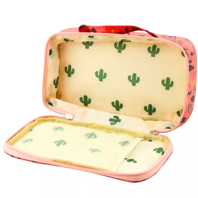 LEAN School Etui Organizer Ruim Extra Vak Vissen Roze 21.5cm