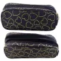 LEAN School Bureau Etui, Twee Vakken, Golden Hearts, Zwart, 23.5x10 cm