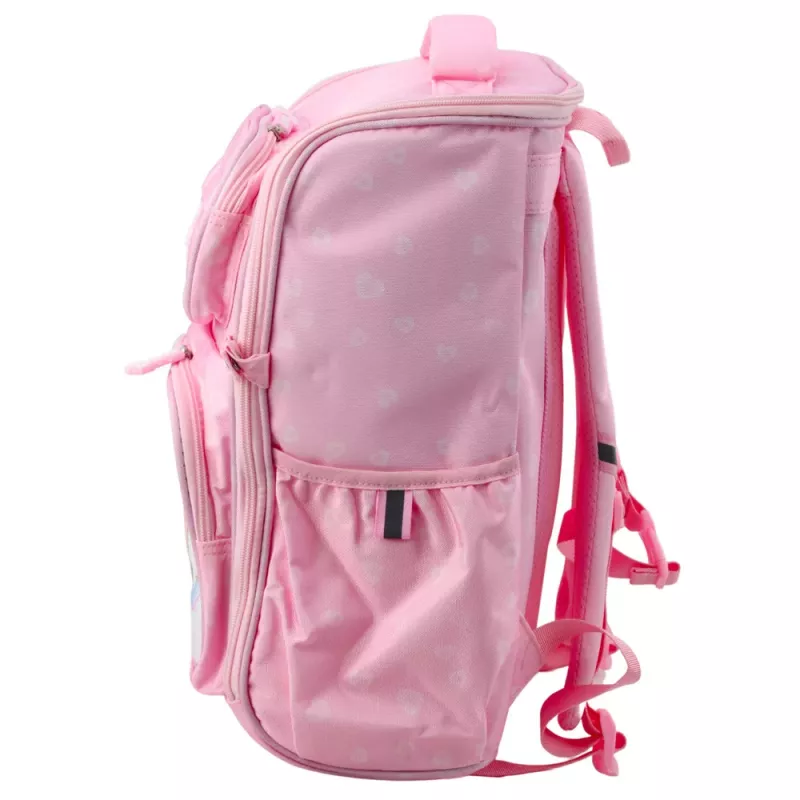 LEAN eenhoorn schoolrugzak borstband roze 20L