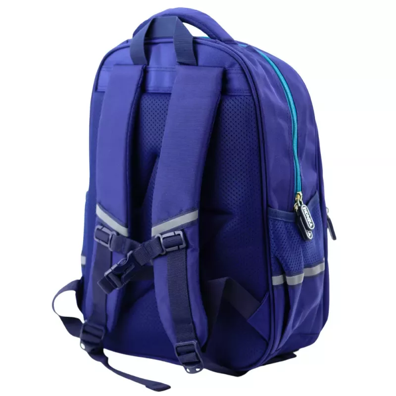 LEAN kinder-schoolrugzak dinosaurus blauw 41x30x16 cm