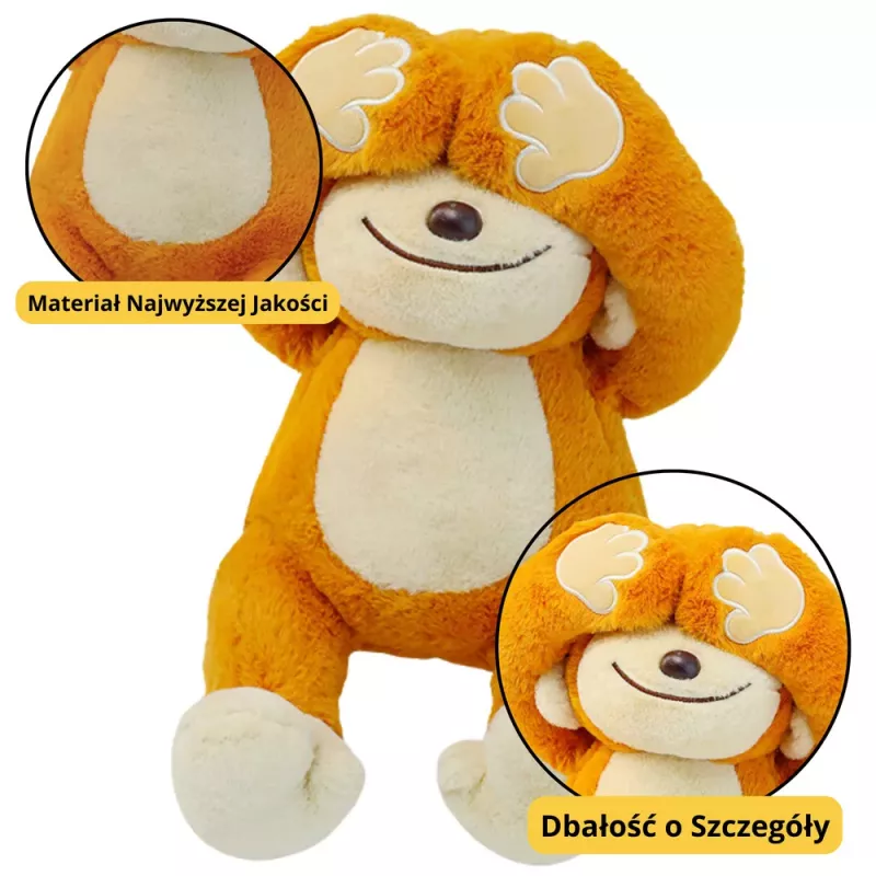 LEAN TOYS pluche mascotte knuffel aap met magneten bruin 23cm