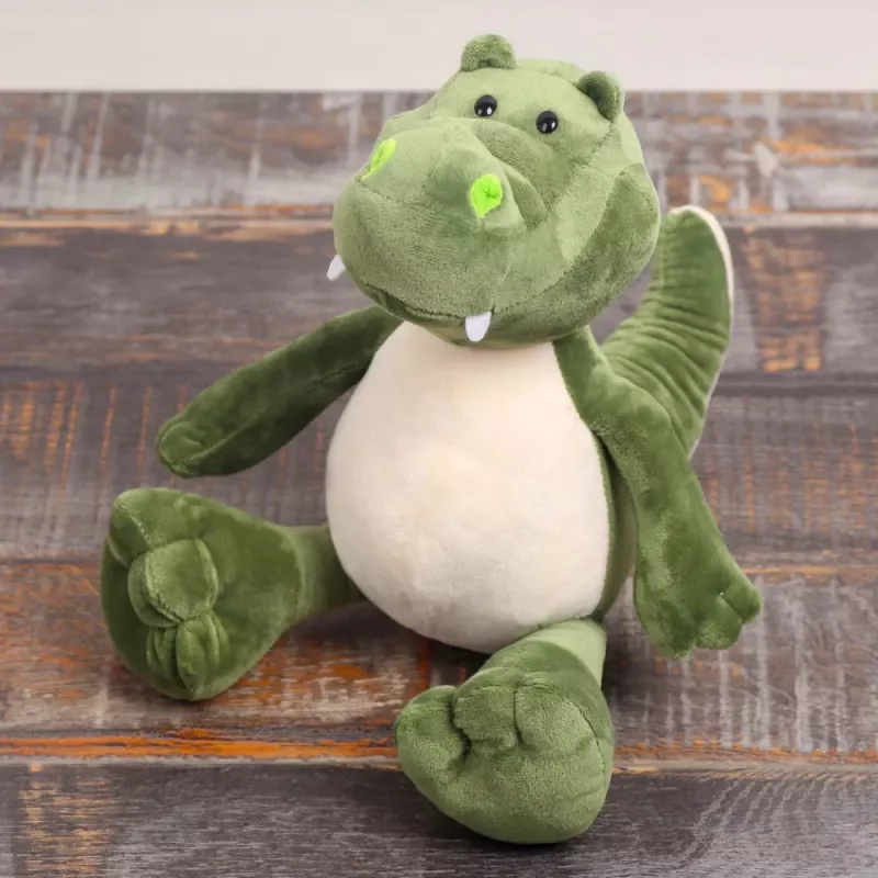 LEAN TOYS pluche mascotte knuffel krokodil groen 25cm