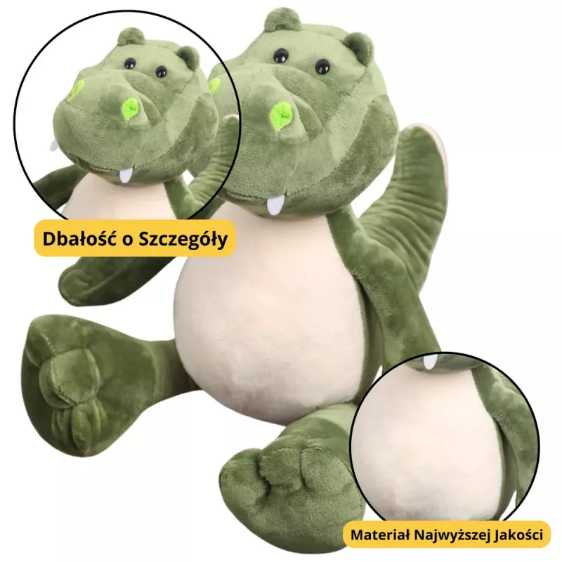 LEAN TOYS pluche mascotte knuffel krokodil groen 25cm