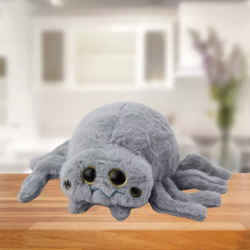 LEAN TOYS Pluche mascotte insect spin grijs 30cm