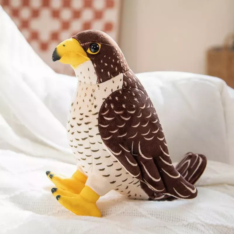 LEAN TOYS Pluche valk vogel bruin 30cm