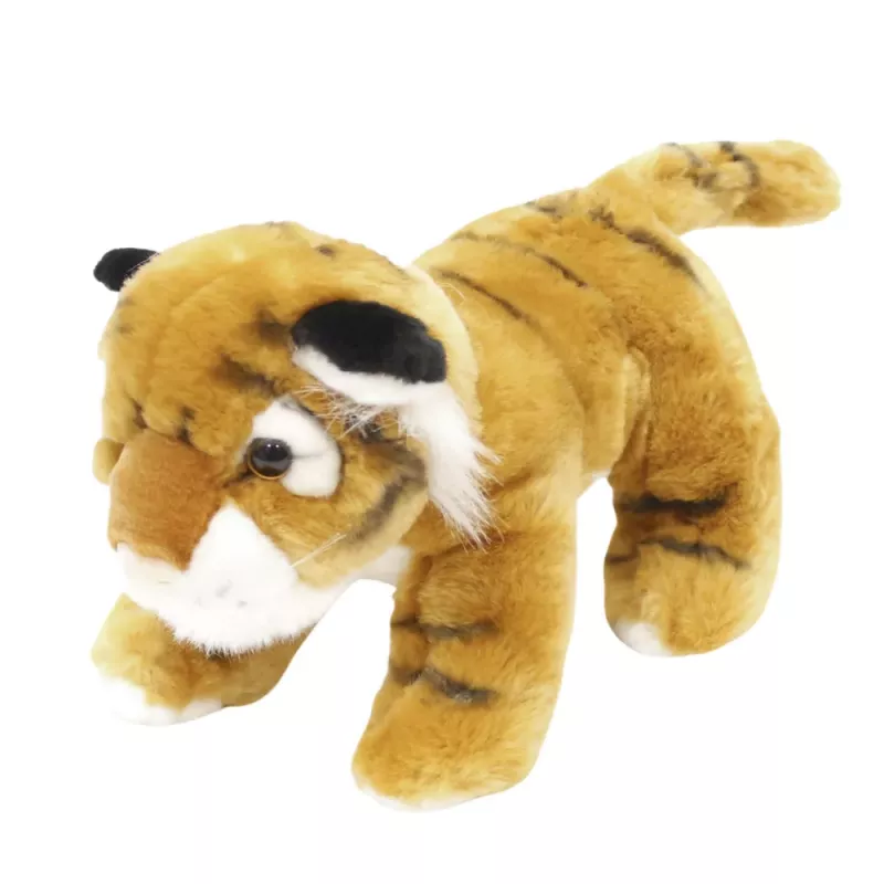 LEAN TOYS Pluche mascotte knuffel tijgerkat bruin 25cm