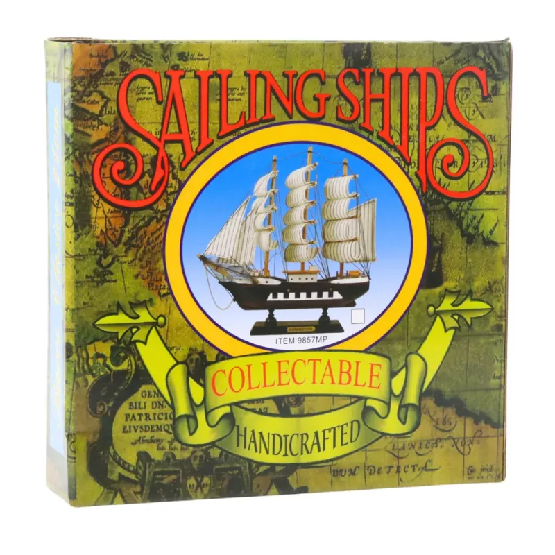 LEAN TOYS Collector decoratiemodel zeilschip rood 24x23cm