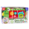 LEAN TOYS Educatieve Sensorische Kubus Cimbalen Doolhof Krokodil