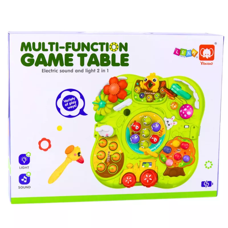 LEAN TOYS Multifunctioneel Bord Interactieve Tafel voor Peuters Behendigheidsspellen