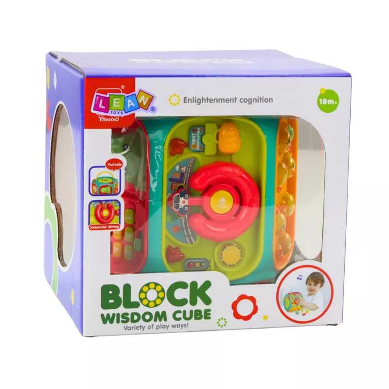 LEAN TOYS Leerspeelgoed Interactieve Kubus Multifunctioneel 8in1
