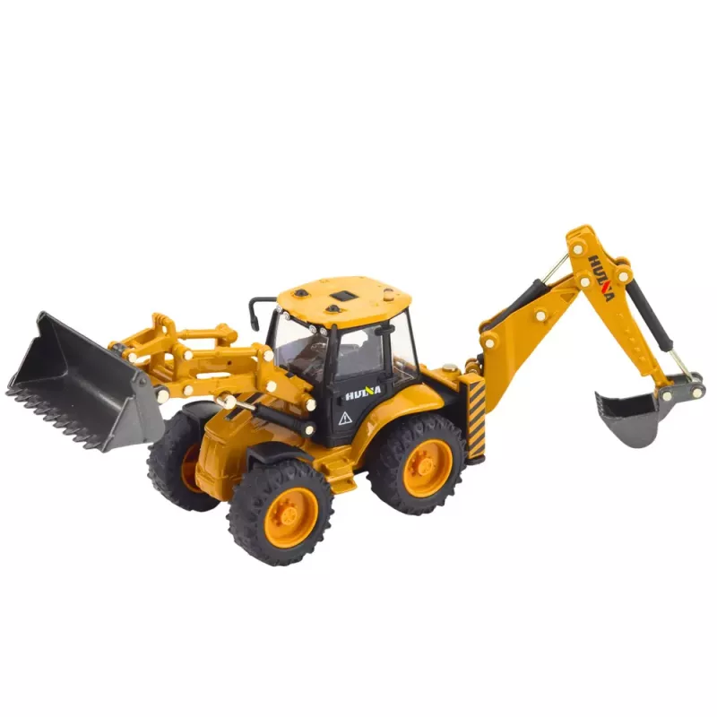 HUINA 1:50 telescooplader metalen spuitgietmodel geel/zwart