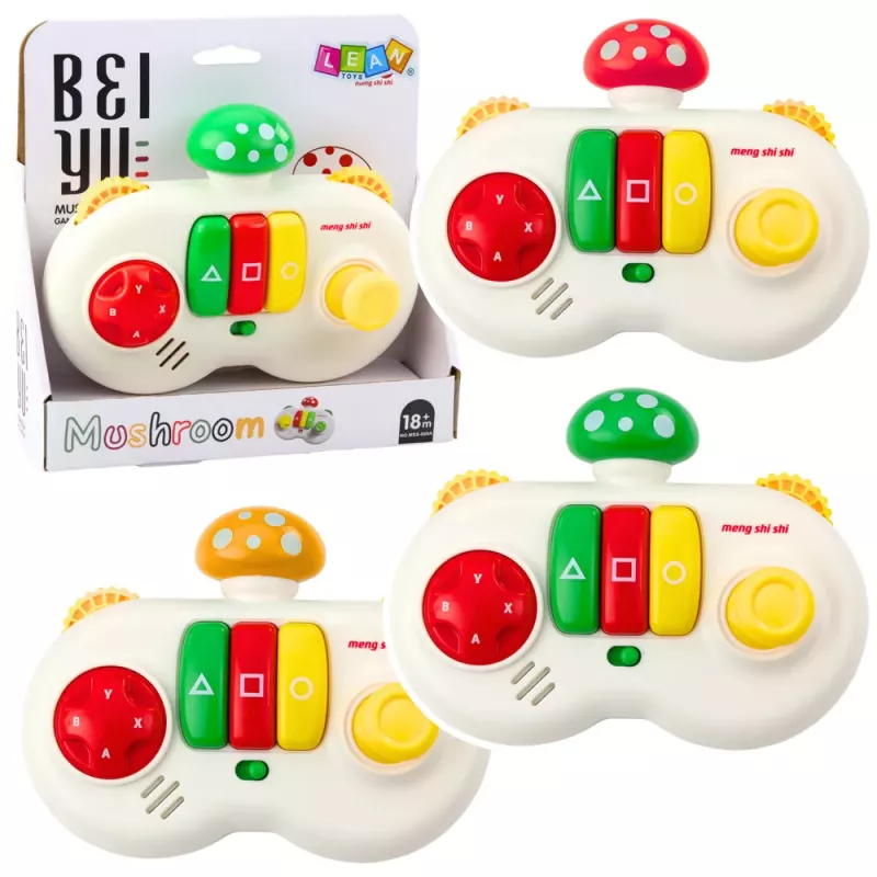 LEAN TOYS Console Pad interactieve sensorische paddenstoel voor kinderen met licht en geluid
