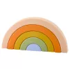 LEAN TOYS Regenboogpuzzel voor peuters pastel rubberen bouwstenen 5 stuks