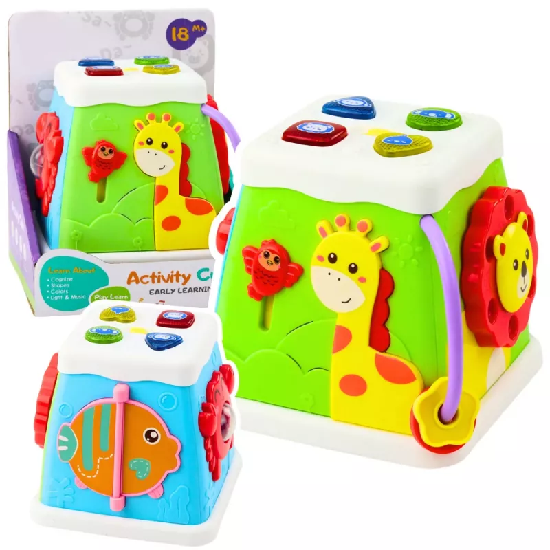 LEAN TOYS Leerkuub multifunctioneel interactief licht & geluid