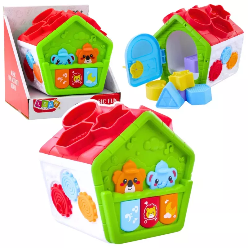 LEAN TOYS Interactief leer- en sorteerhuis voor peuters groen