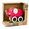 LEAN TOYS Olifant trekspeelgoed aan het koord met piepje eco rood