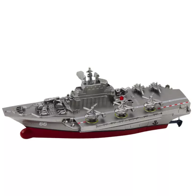 LEAN TOYS Marineschip op afstand bestuurbare boot RC zilver 15cm