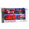 LEAN TOYS Brandweerauto's speelset rood