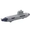 LEAN TOYS Schip onderzeeër torpedo schieten aandrijving grijs 28 cm