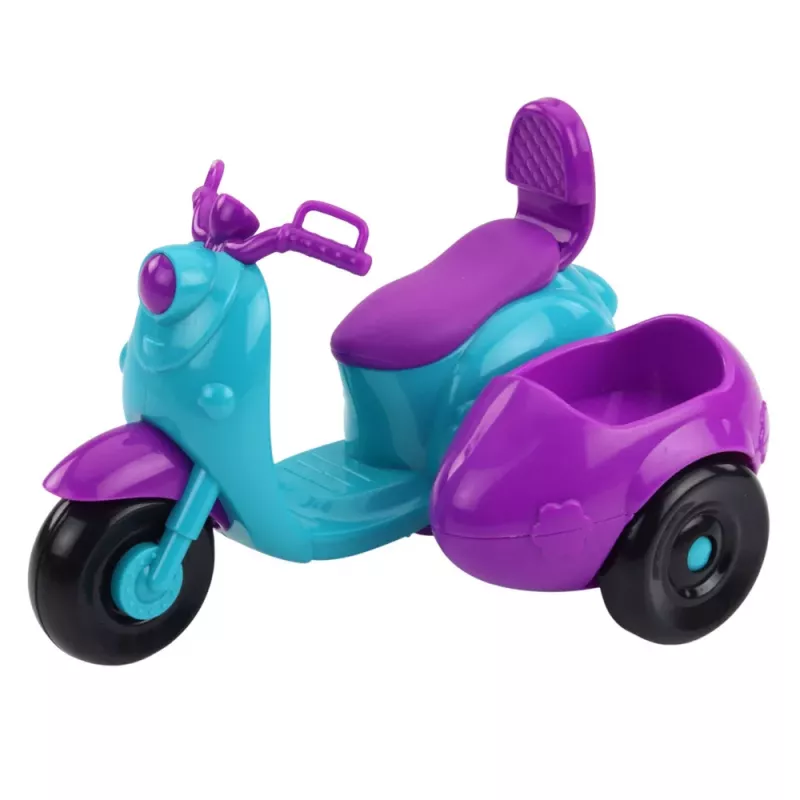 LEAN TOYS Ankiki mini-pop op driewieler-scooter met hond set