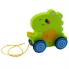 LEAN TOYS baby dinosaurus trekdiertje geluiden rammelaar groen