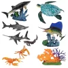 LEAN TOYS figurenset zeedieren met beweegbare elementen schildpad