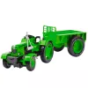 LEAN TOYS metalen tractor met aanhanger groen 1:18