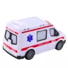 LEAN TOYS op batterijen ambulance met licht en geluid - wit