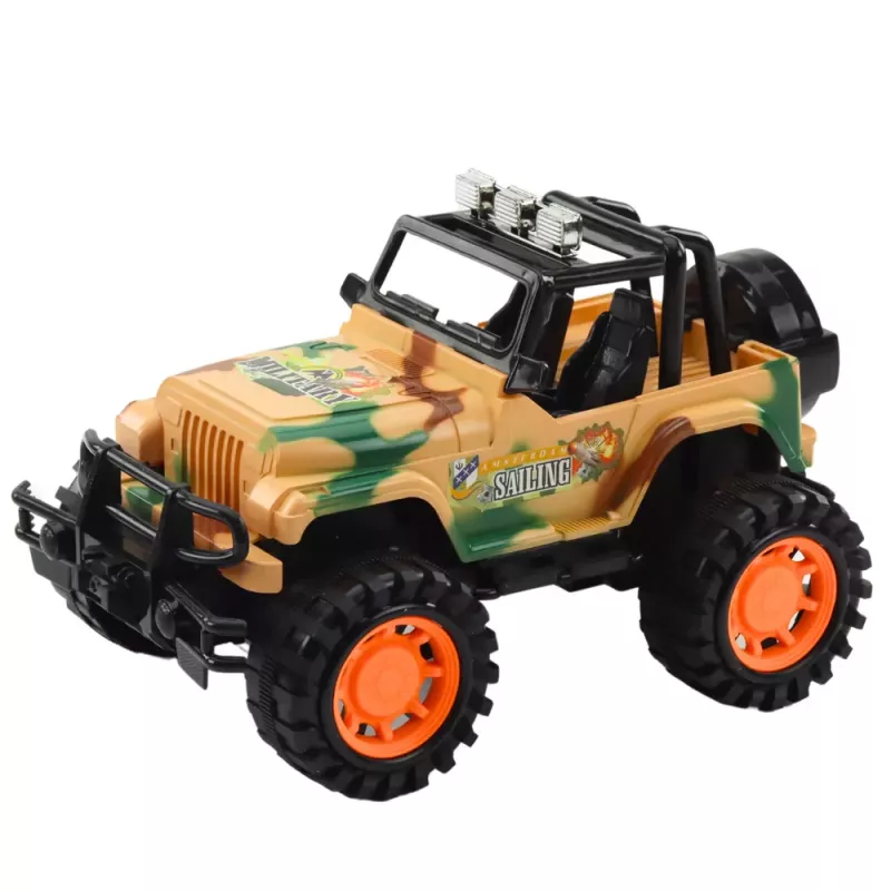 LEAN TOYS groot militair terreinvoertuig beige