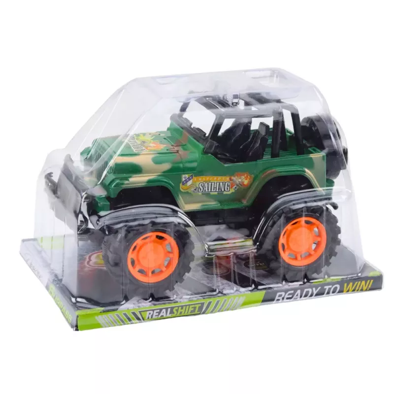 LEAN TOYS groot militair terreinvoertuig groen