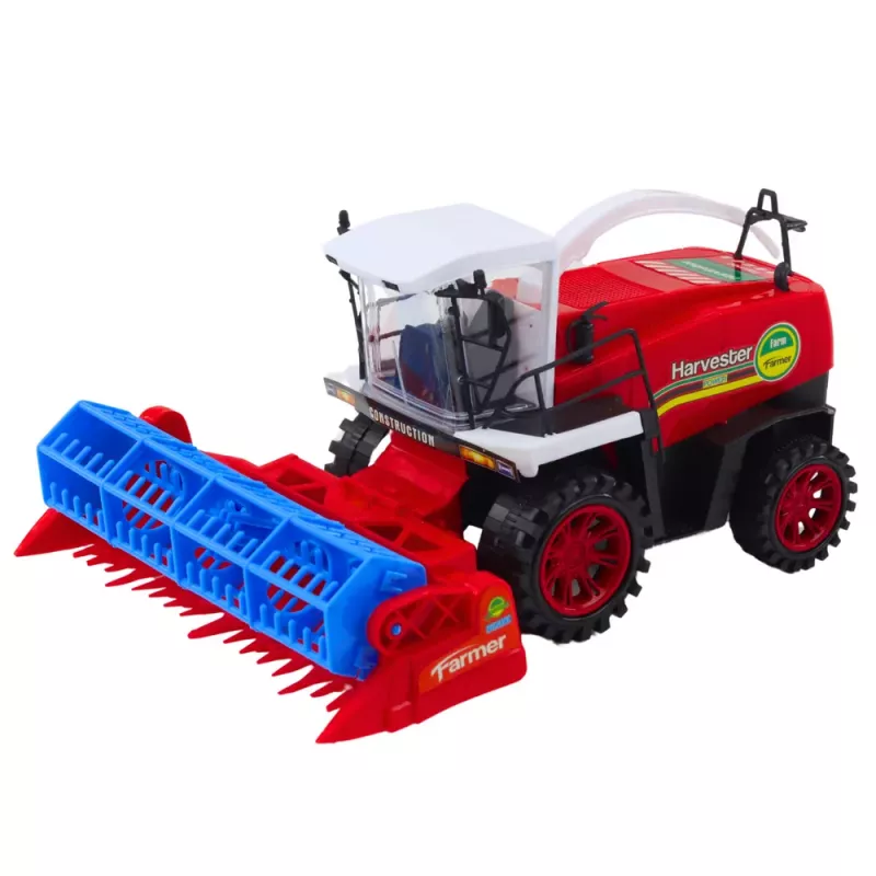 LEAN TOYS Maaidorser landbouw met maaibord aandrijving rood
