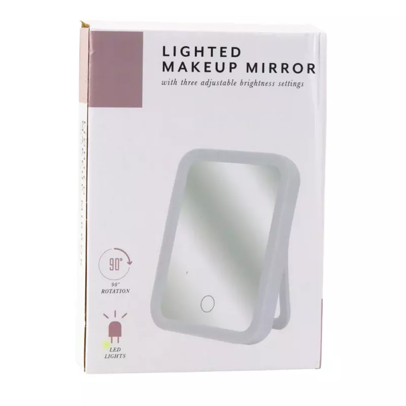 LEAN LED verlichte spiegel 3 verlichtingsmodi 90° kantelhoek wit