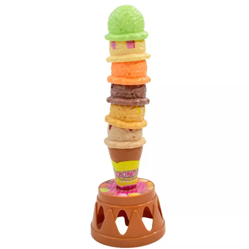LEAN TOYS IJstoren arcadespel kleurrijke knoppen 17 stuks