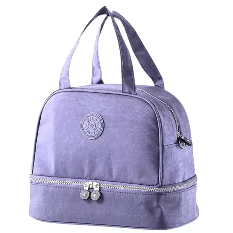 LEAN Thermische isolerende lunchtas met verstelbare band lila 27cm