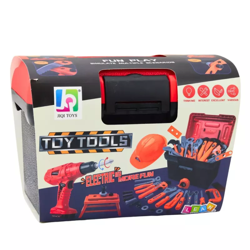 LEAN TOYS DIY gereedschapskist accuboormachine set 55-delige