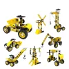 LEAN TOYS bouwstenen set bouwmachines 8in1 100 delen