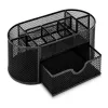 LEAN Metalen bureau-organizer met lade, zwart