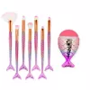 LEAN Zeemeermin staart make-upkwastenset paars-roze 8st