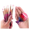 LEAN Zeemeermin staart make-upkwastenset paars-roze 8st